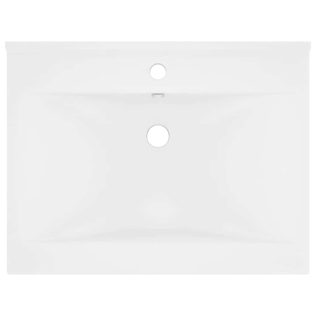 Vidaxx Waschbecken mit Hahnloch 60x46 cm Keramik mattweiß