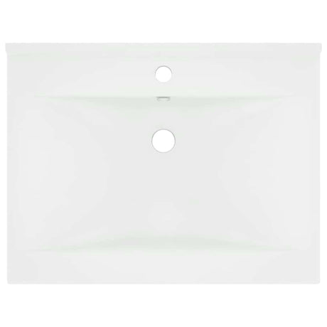 Vidaxx Waschbecken mit Hahnloch 60x46 cm Keramik mattweiß