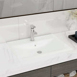 Vidaxx Waschbecken mit Hahnloch 60x46 cm Keramik mattweiß