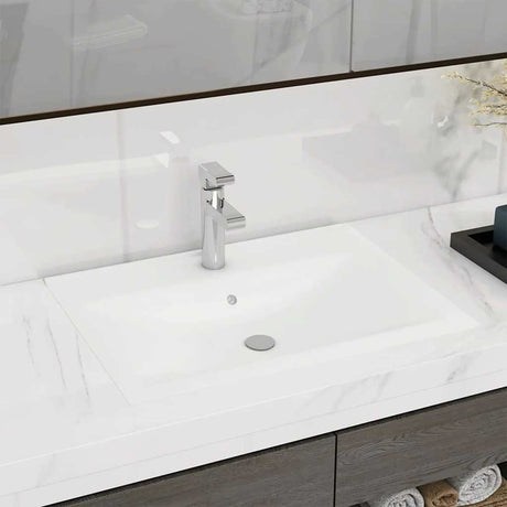 Vidaxx Waschbecken mit Hahnloch 60x46 cm Keramik mattweiß