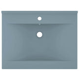 Vidaxl -Waschbecken mit Tap -Loch 60x46 cm Keramik Matt Hellblau
