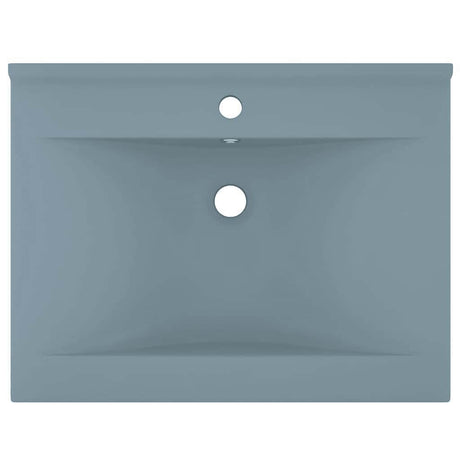 Vidaxl -Waschbecken mit Tap -Loch 60x46 cm Keramik Matt Hellblau