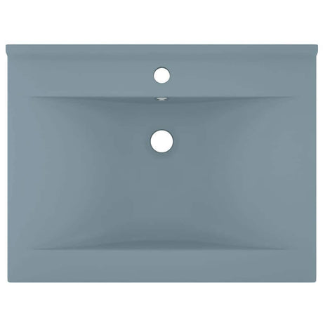 Vidaxl -Waschbecken mit Tap -Loch 60x46 cm Keramik Matt Hellblau