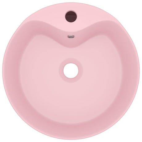 VIDAXL WASHBAIN mit Landung 36x13 cm Keramik Sole Pink