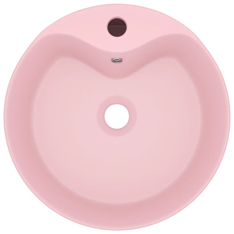 VIDAXL WASHBAIN mit Landung 36x13 cm Keramik Sole Pink