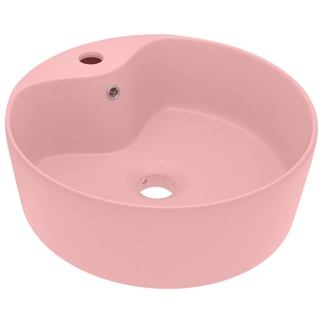 VIDAXL WASHBAIN mit Landung 36x13 cm Keramik Sole Pink