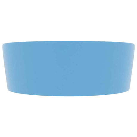 Vidaxl -Waschbecken mit Landung 36x13 cm Keramik Matt Hellblau
