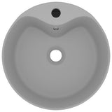 Vidaxl -Waschbecken mit Landung 36x13 cm Keramik Matt Hellgrau