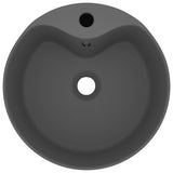 Vidaxl -Waschbecken mit Landung 36x13 cm Keramik Matt Dunkelgrau
