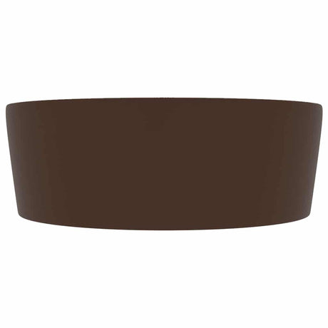 Vidaxl -Waschbecken mit Landung 36x13 cm Keramik Matt Dunkelbraun