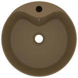 Vidaxl -Waschbecken mit Landung 36x13 cm Keramikmattencreme
