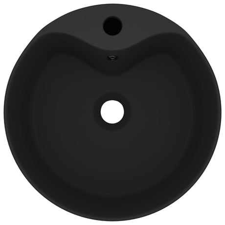 Vidaxl -Waschbecken mit Landung 36x13 cm Keramikmattschwarz