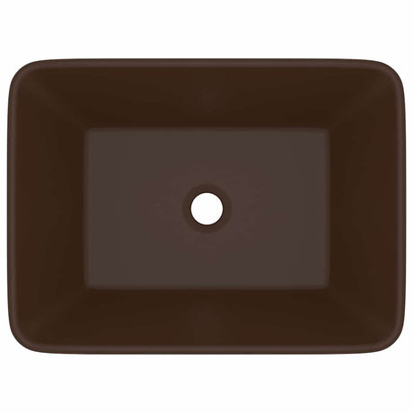 VIDAXL WASHBAIN 41X30X12 CM Keramik Matt Dunkelbraun