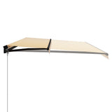 Vidaxl Luifel erstreckt sich manuell 600 x 300 cm gelb und weiß