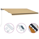 Vidaxl Luifel mit Windsensor und LED 600x300 cm gelb und weiß leitbar
