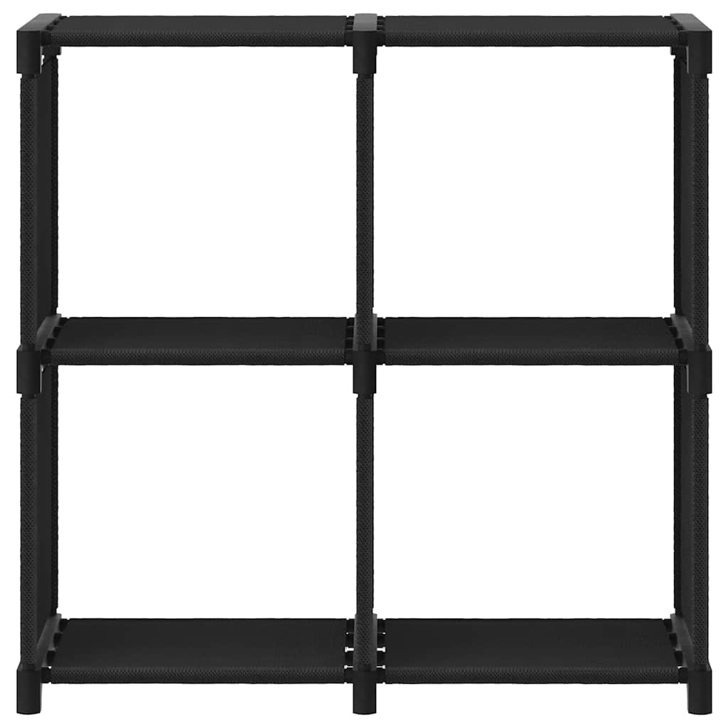 Vidaxl kast met 4 vakken 69x30x72,5 cm stof zwart