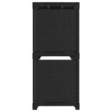 Vidaxl kast met 5 vakken 103x30x72,5 cm stof zwart