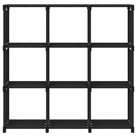 Vidaxl kast met 9 vakken 103x30x107,5 cm stof zwart