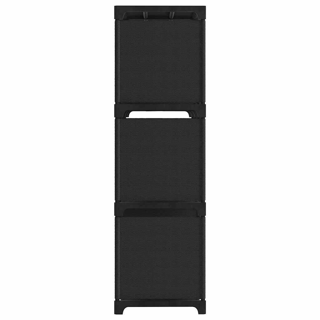 Vidaxl kast met 9 vakken 103x30x107,5 cm stof zwart