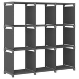 Vidaxl kast met 9 vakken 103x30x107,5 cm stof grijs