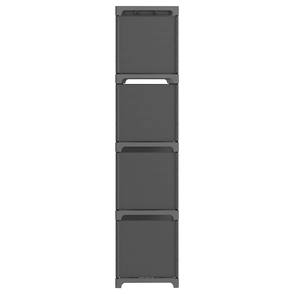 Vidaxl kast met 12 vakken 103x30x141 cm stof grijs