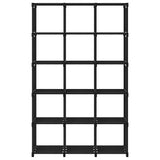 Vidaxl kast met 15 vakken 103x30x175,5 cm stof zwart