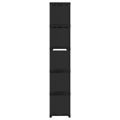 Vidaxl kast met 15 vakken 103x30x175,5 cm stof zwart