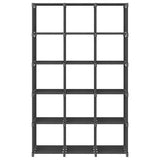 Vidaxl kast met 15 vakken 103x30x175,5 cm stof grijs