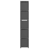 Vidaxl kast met 15 vakken 103x30x175,5 cm stof grijs