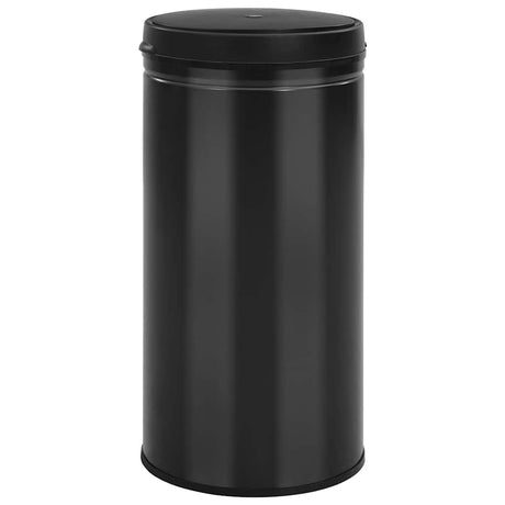 Vidaxl -Müll mit automatischer Sensor 70 l Kohlenstoffstahl schwarz