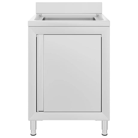VIDAXL WASHBAIN CHING COMMERTAL 60X60X96 CM Edelstahl