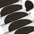 Vidaxl Treppenmatten Selbstadhäsiv 15 Teile 56x17x3 cm dunkelbraune Hemisphäre