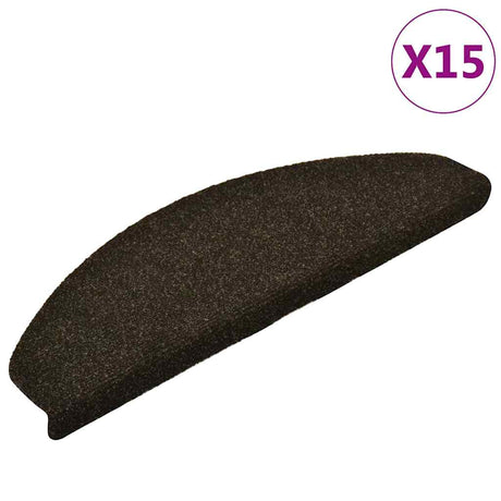 Vidaxl Treppenmatten selbstadhäsiv 15 Stücke 65x21x4 cm dunkelbraun