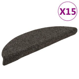 Vidaxl -Treppenmatten Selbstadhäsiv 15 Teile 56x17x3 cm Anthrazithemisphäre