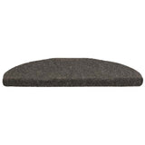 Vidaxl -Treppenmatten selbstadhäsiv 15 Teile 65x21x4 cm Anthrazit halb rund groß