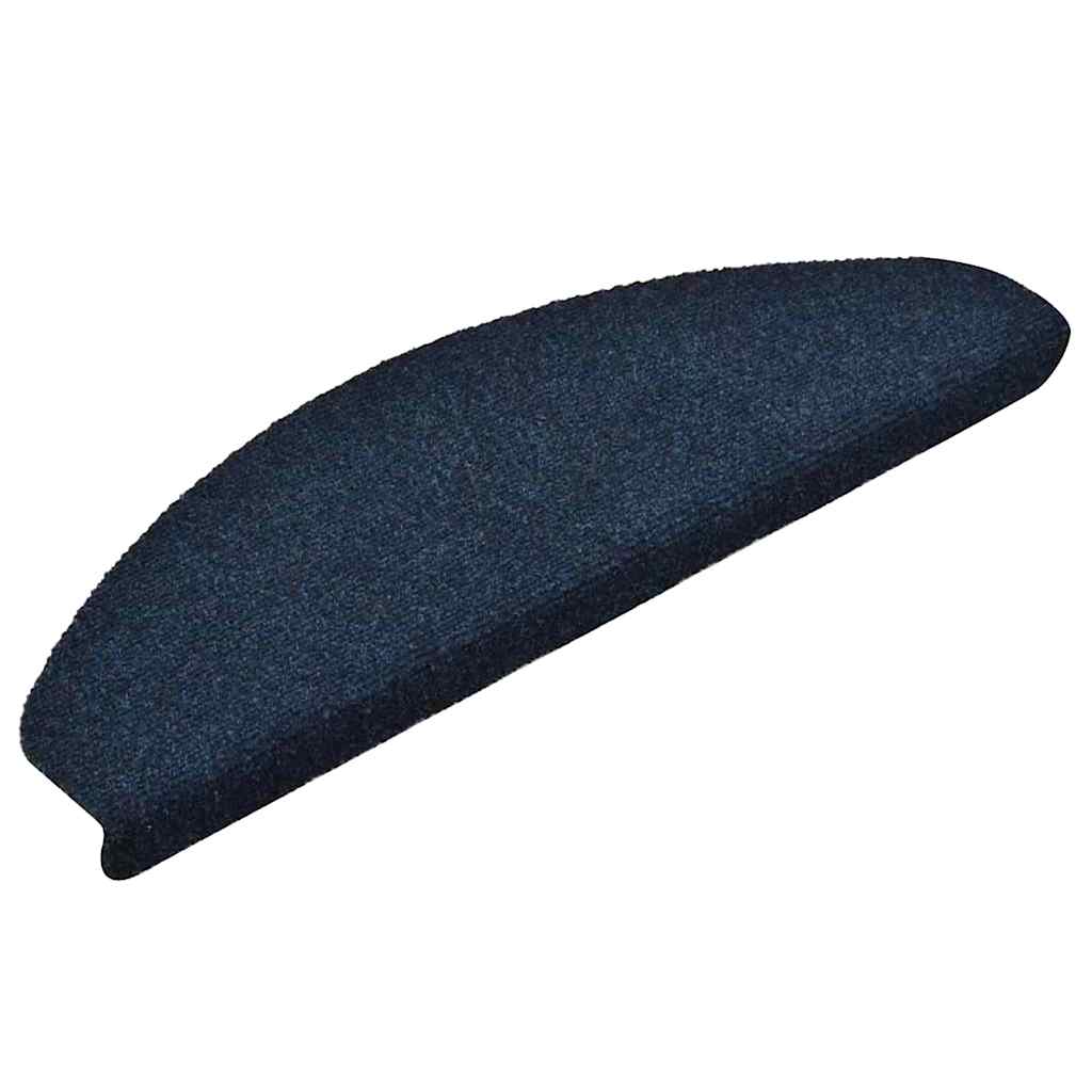 Vidaxl Treppenmatten Selbstadhäsiv 15 Stücke 65x21x4 cm dunkelblau halbgebunden