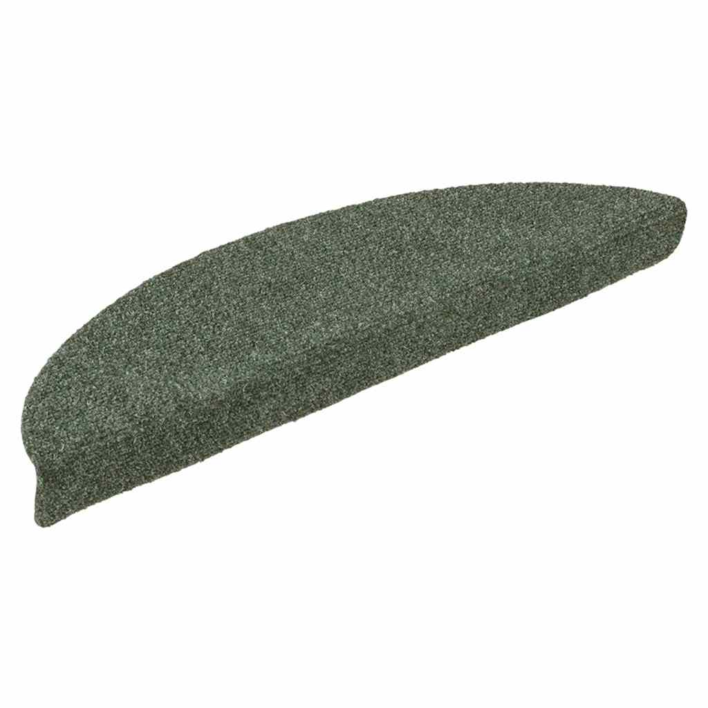Vidaxl Treppenmatten Selbstadhäsiv 15 Teile 56x17x3 cm grüne Hemisphäre