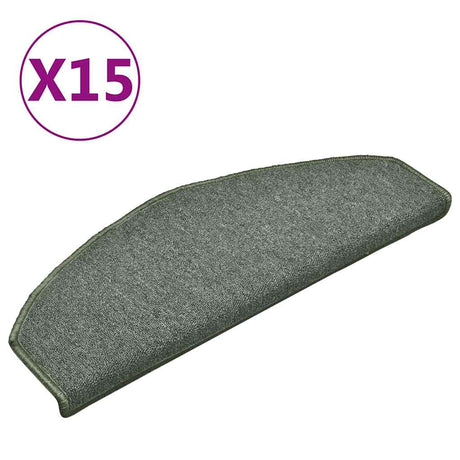 Vidaxl -Treppenmatten 15 ST 65x24x4 cm dunkelgrün