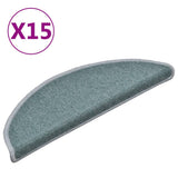 Vidaxl -Treppenmatten 15 ST 56x17x3 cm blau
