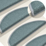 Vidaxl -Treppenmatten 15 ST 56x17x3 cm blau
