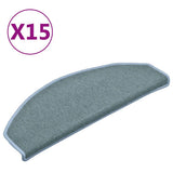 Vidaxl -Treppenmatten 15 ST 65x24x4 cm Blau