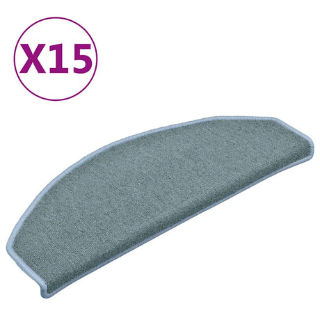 Vidaxl -Treppenmatten 15 ST 65x24x4 cm Blau
