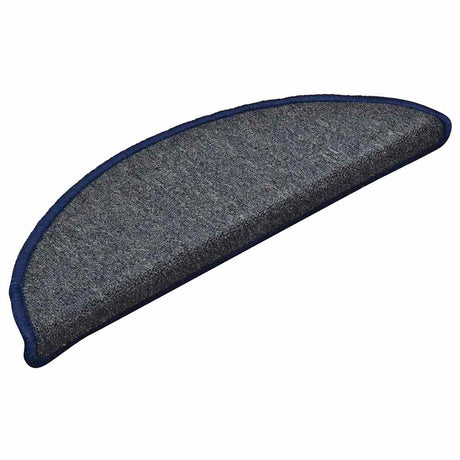 Vidaxl -Treppenmatten 15 ST 56x17x3 cm dunkelgrau und blaues Hemisphäre