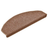 Vidaxl -Treppenmatten 15 ST 65x24x4 cm Brown Semi -Rounds groß