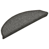Vidaxl -Treppenmatten 15 ST 56x17x3 cm dunkelgrau