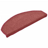 Vidaxl -Treppenmatten 15 ST 65x24x4 cm Rot