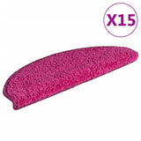 Vidaxl -Treppenmatten 15 ST 65x21x4 cm Pink
