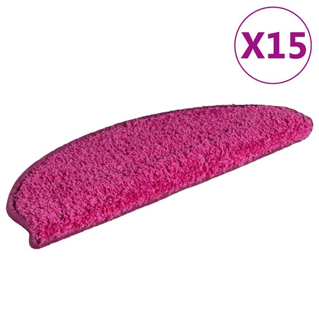 Vidaxx Stufenmatten 15 St. 65x21x4 cm rosa halbrund groß