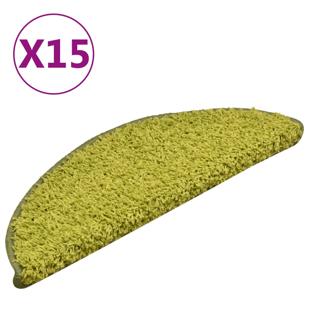 VidaXL Stufenmatten 15 Stück 56x17x3 cm grün