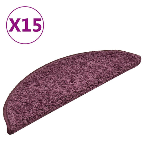 Vidaxx Stufenmatten 15 St. 56x17x3 cm dunkelviolett halbrund